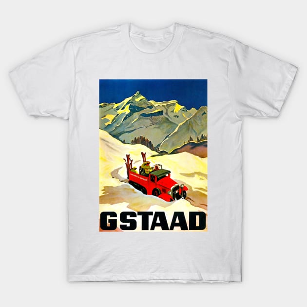 Vintage Travel - Gstadd T-Shirt by Culturio